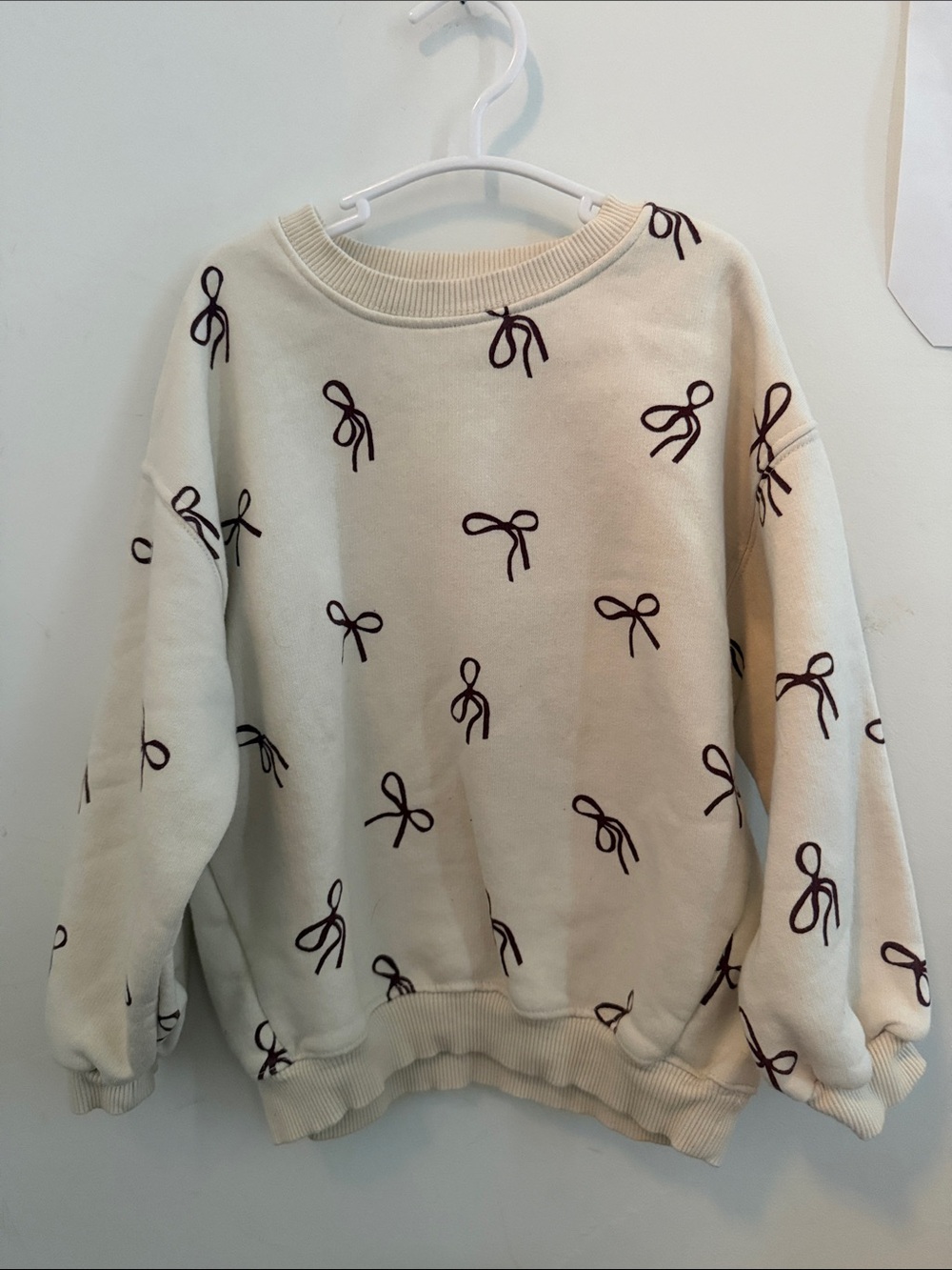 Zara Bow Print Sweatshirt- 5